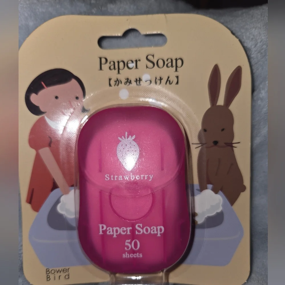 Soap, Strawberry Paper Soap 50 Sheets NWOT